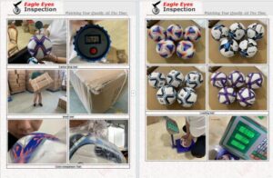 PSI qc inspection checking for footballs in Luohe city Henan  testing