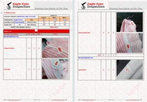 Quality inspection Check for Pajama in HEBI City HENAN Province defective list