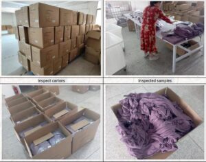 Pajama set AQL quality inspection in JiAn city JiangXi province sample size checking