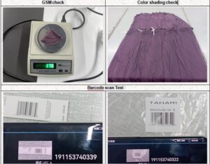 Pajama set AQL quality inspection in JiAn city JiangXi province testing