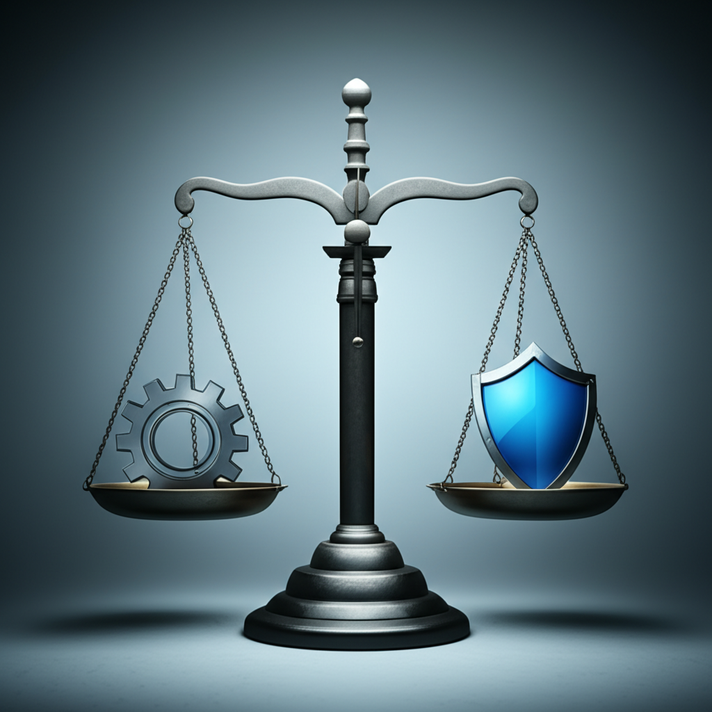 a balanced scale symbolizing how inline and final inspections work together in a quality strategy