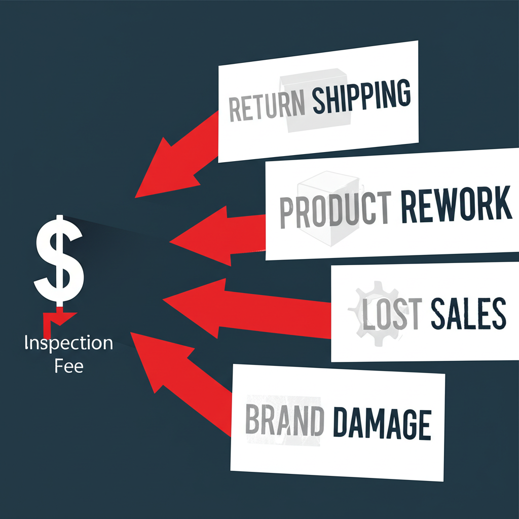a diagram illustrating the small cost of an inspection versus the large financial consequences of skipping one