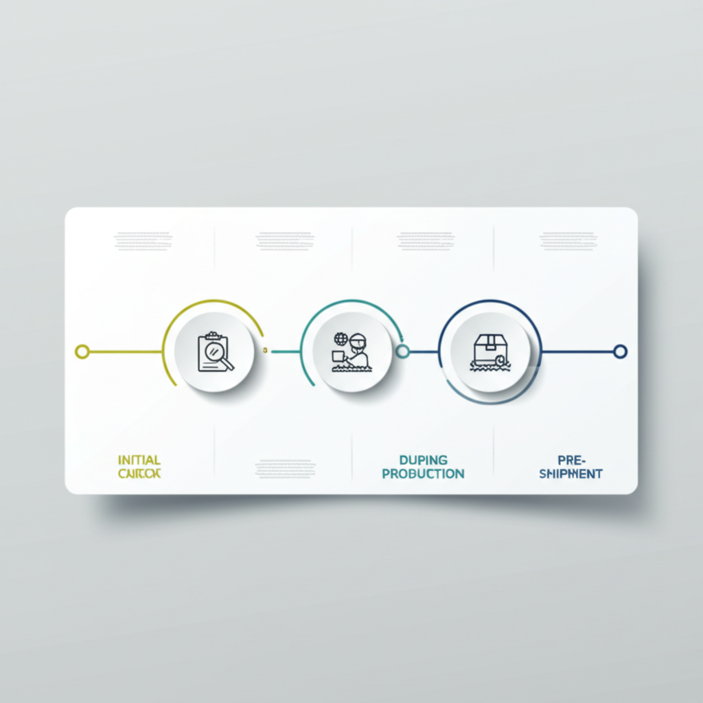 a flowchart detailing the different stages of the third party product inspection process