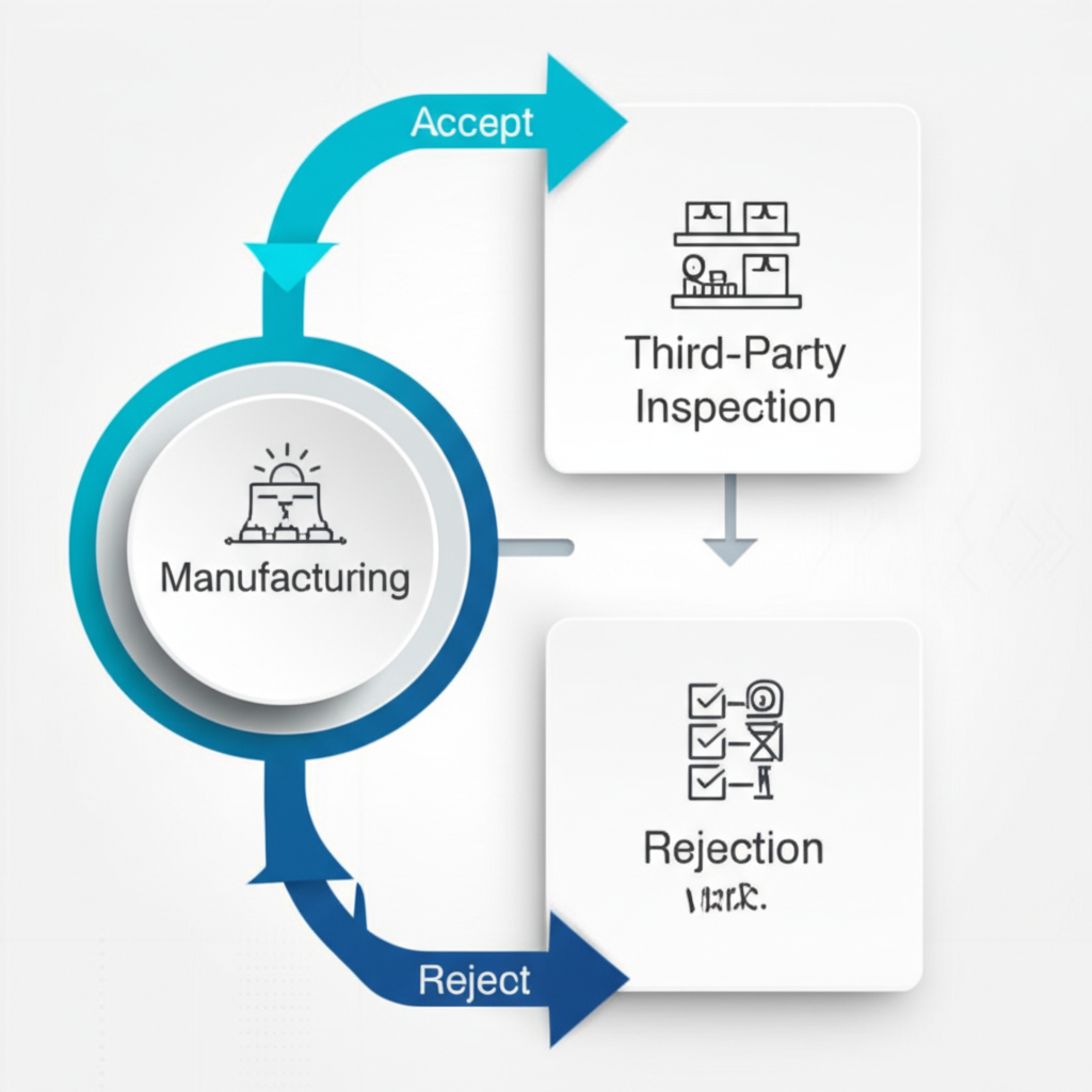 a flowchart showing the steps of a successful fba inspection process