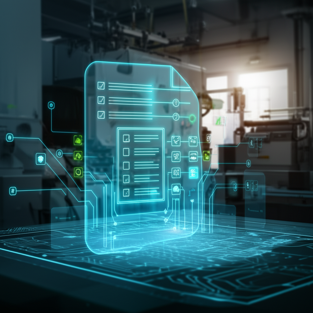 abstract concept of customizing a technical blueprint for specific needs