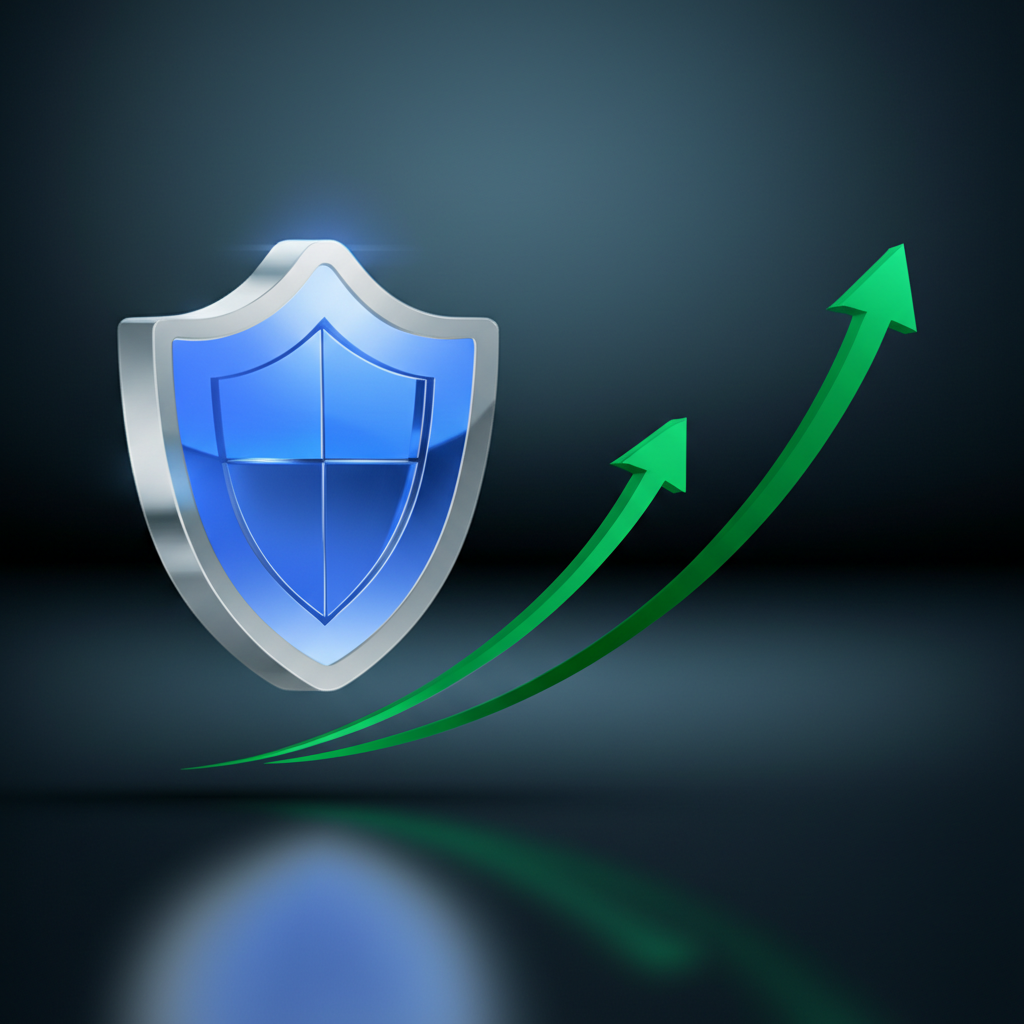 an illustration of a shield protecting a container symbolizing business protection through inspections