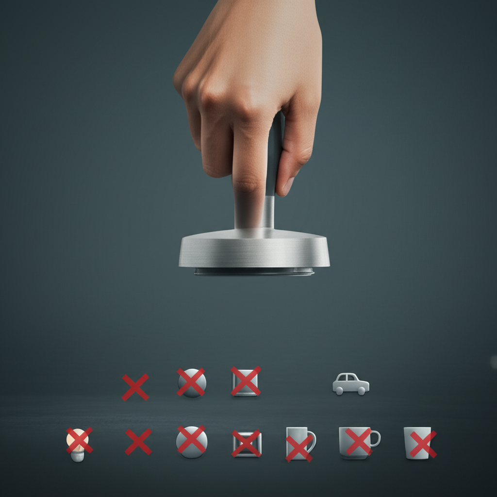 an illustration of quality control highlighting inconsistencies in product samples