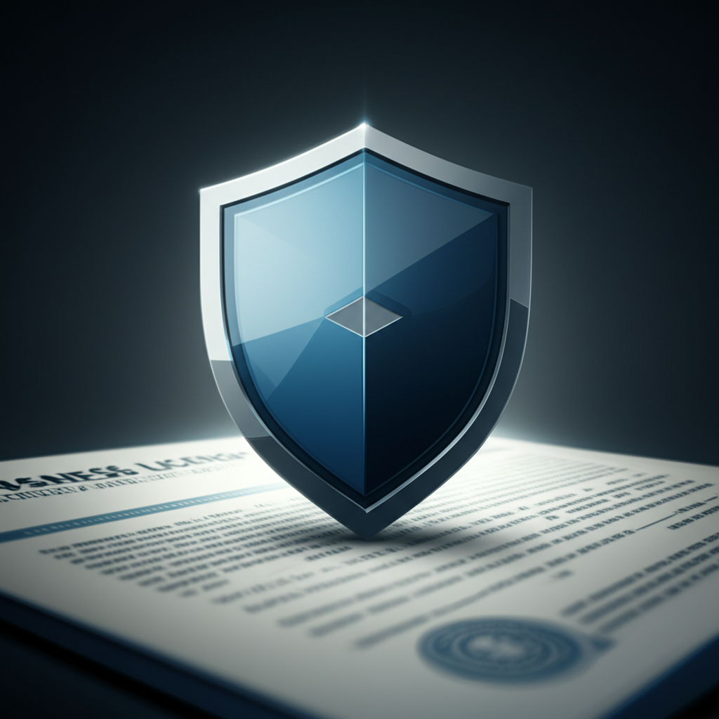 an illustration symbolizing the security and verification of a suppliers business legitimacy and official documents
