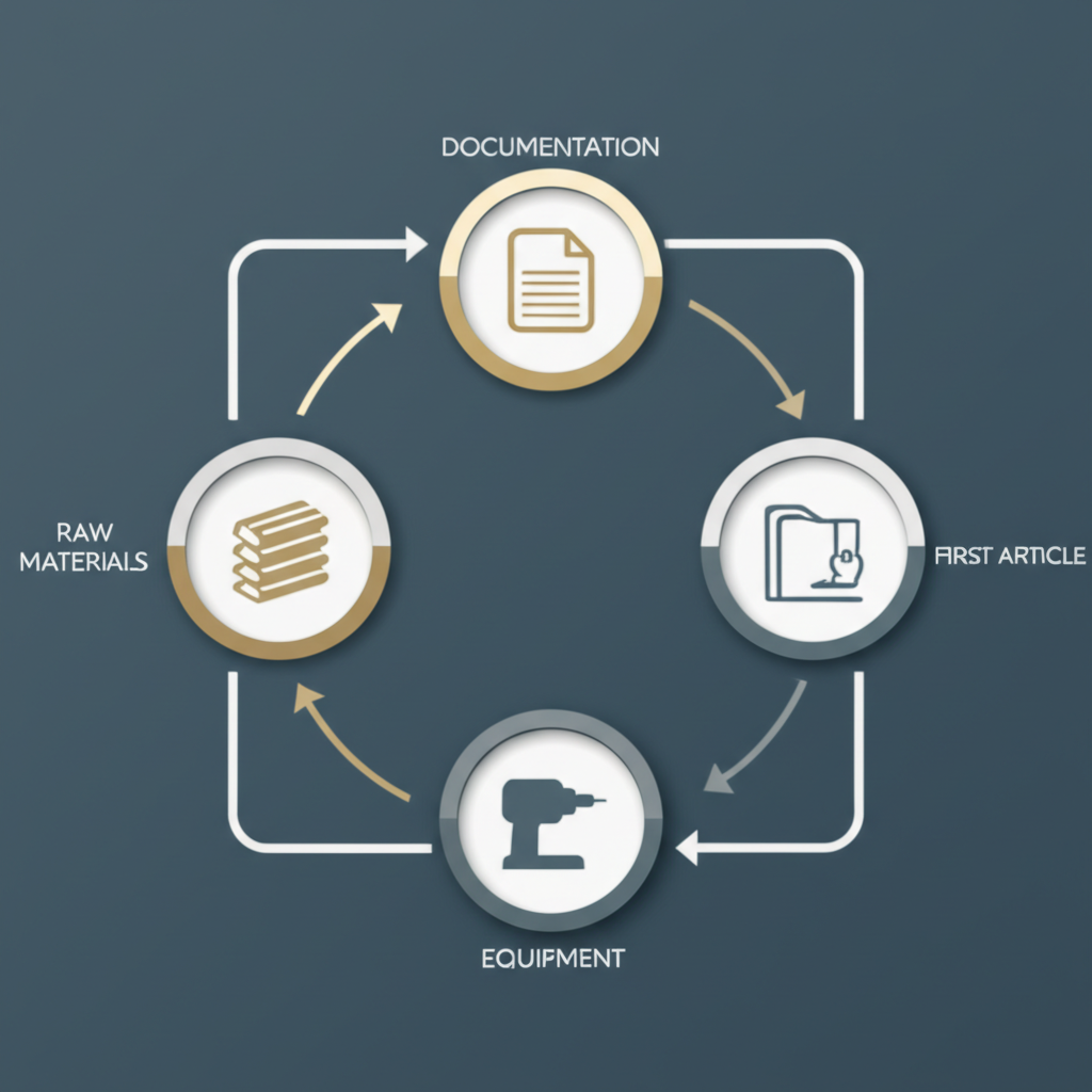 diagram of essential components in a pre production inspection checklist