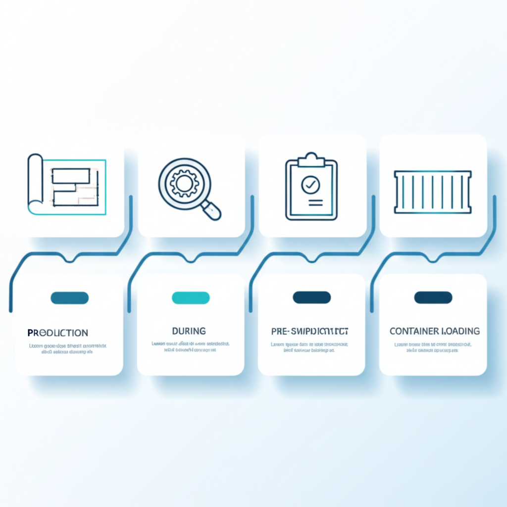 diagram of the four key stages in the quality inspection process