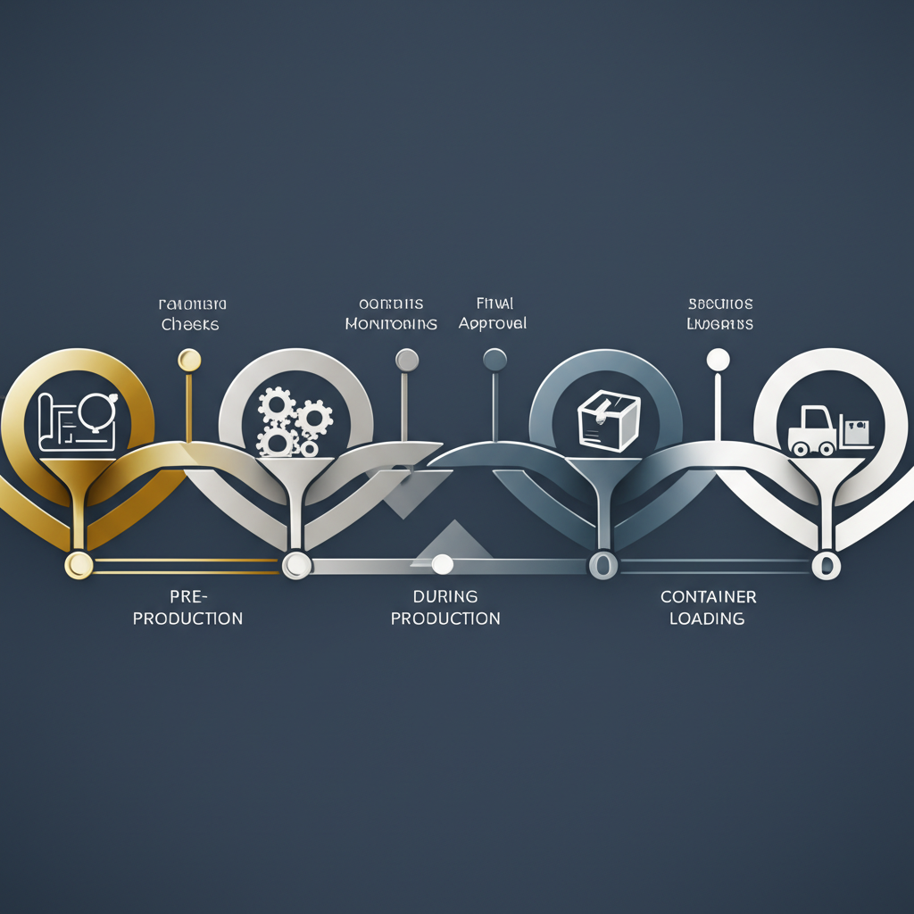 diagram showing the stages of manufacturing inspections with dupro highlighted