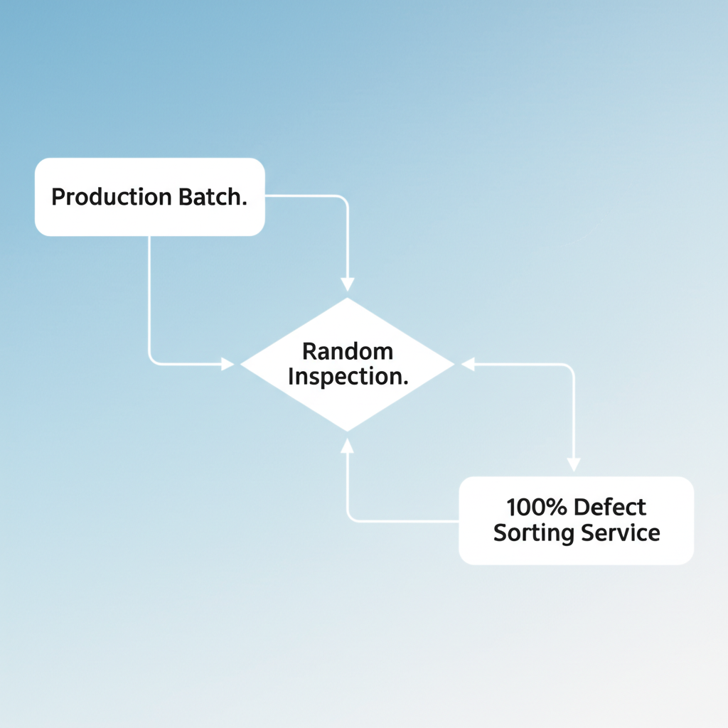diagram showing when a defect sorting service is needed in the qc process