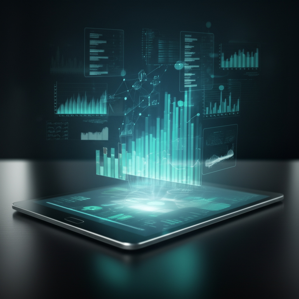 digital tablet showing a qc checklist with data analytics symbolizing modernization