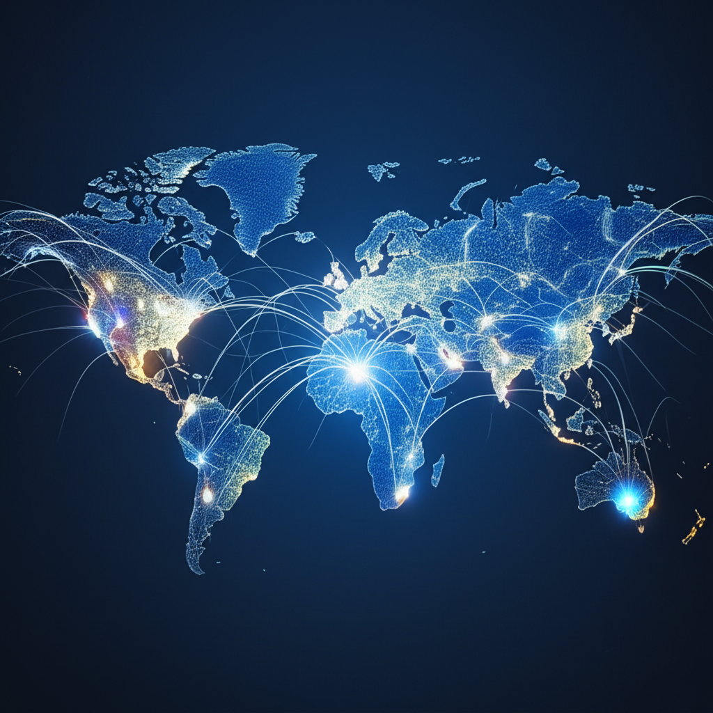 illustration of a global network for product inspection and quality control services