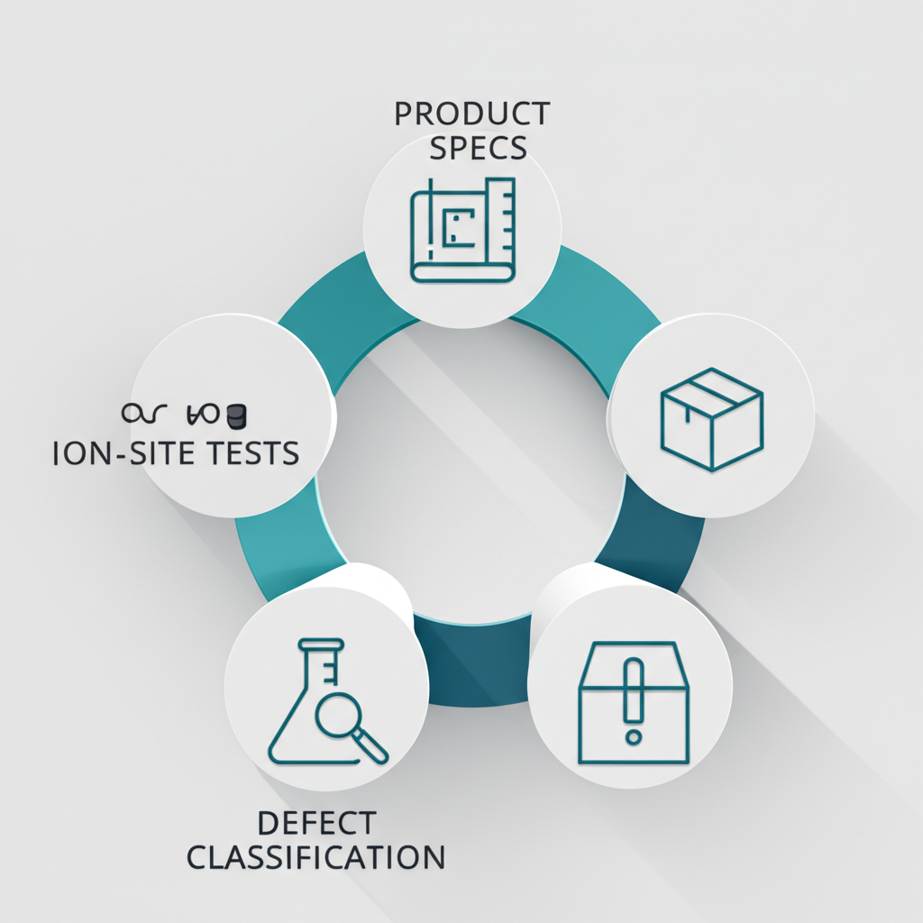 infographic illustrating the essential components of a qc checklist for electronics