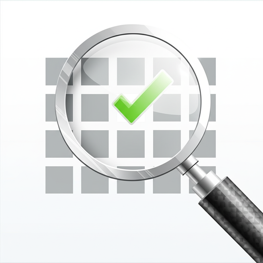 symbolic representation of product quality verification in an fba inspection