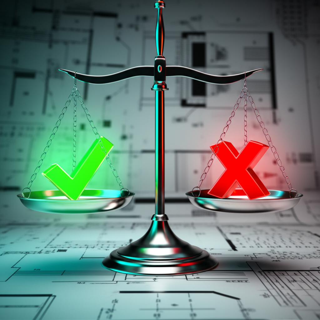 symbolic representation of the approval or rejection decision in quality control