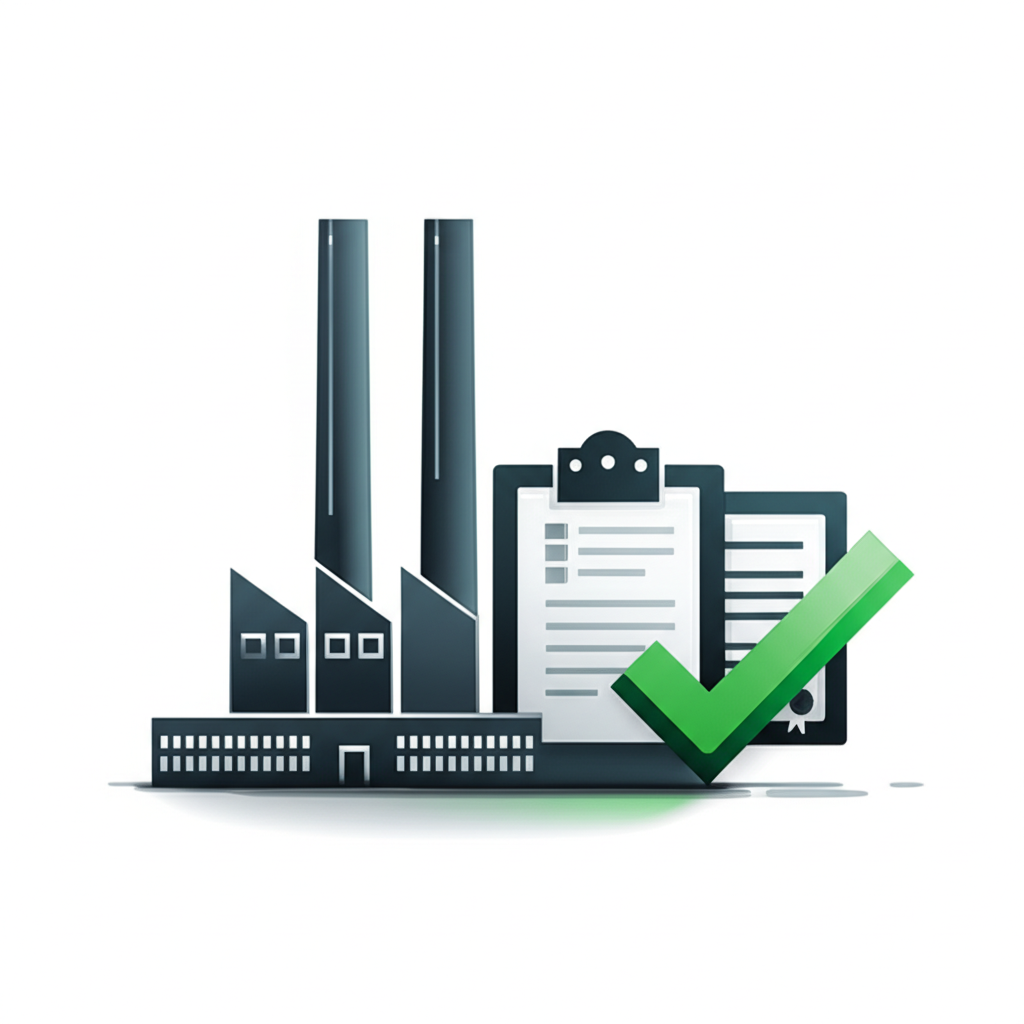 symbolic representation of the key areas examined in a factory audit