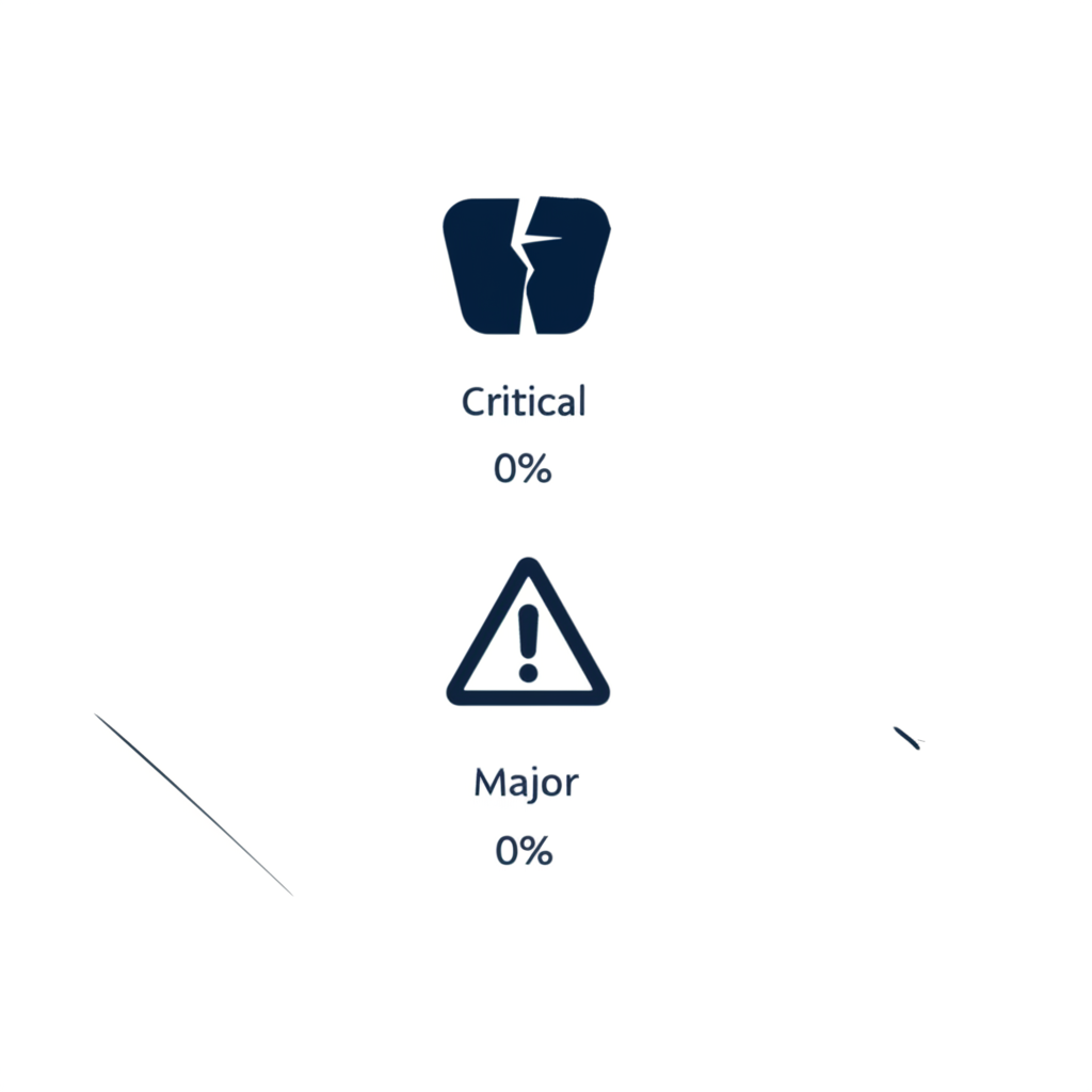 visual representation of critical major and minor defect classifications used in aql standards