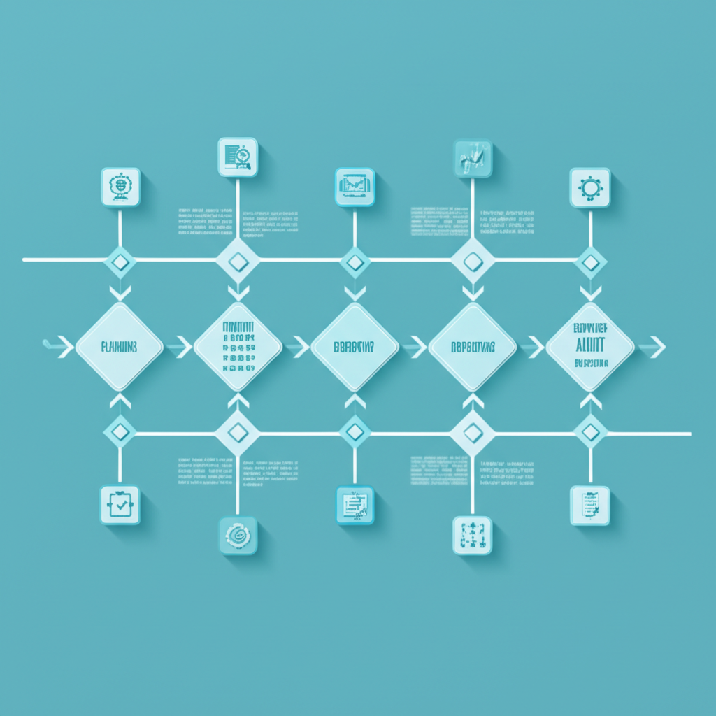 a flowchart diagram illustrating the key steps in a comprehensive supplier audit procedure