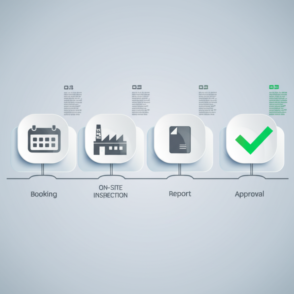 flowchart diagram of the key stages in the fba inspection process