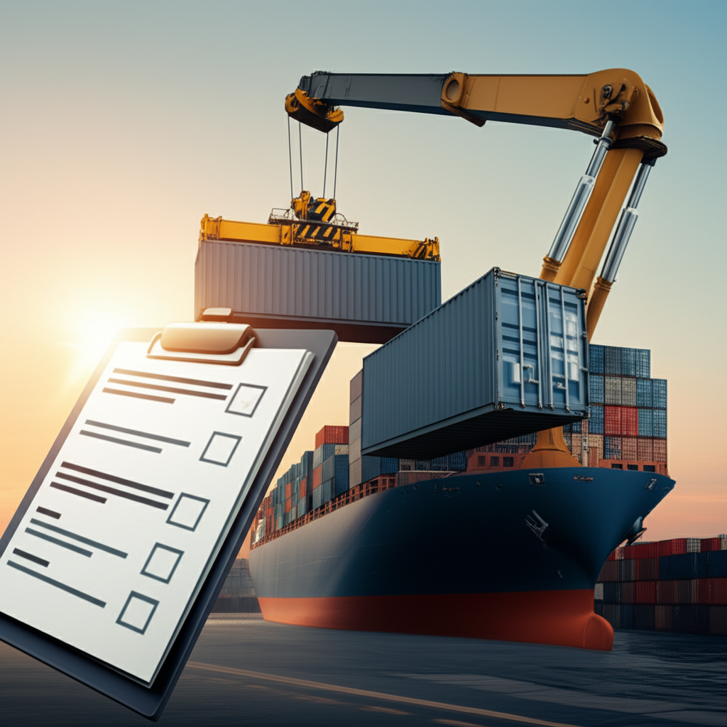 symbolic representation of professional supplier audits and quality control ensuring secure international shipping
